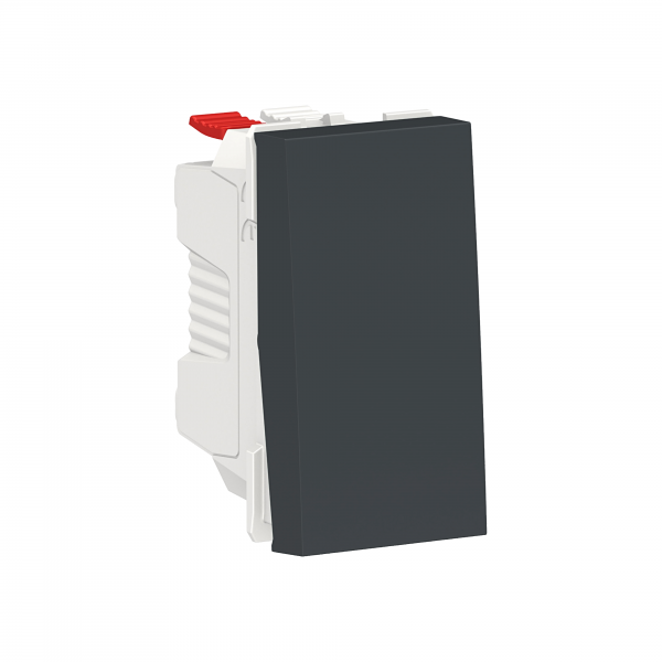Schneider Electric UNICA MODULAR ПЕРЕКЛЮЧАТЕЛЬ 1-клавишный, сх. 6, 10 AX,  250 В, 1 модуль, АНТРАЦИТ NU310354 | ВсеРозетки.ру